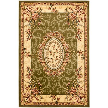 Safavieh 6 x 9 ft. Traditional Lyndhurst Power Loom Area Rug Red & Ivory LNH328C-6